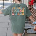 Spanish Teacher Groovy I'm Bilingual I Haha And Jaja Women's Comfort Colors T-Shirt Back Print Moss Spanish Teacher Groovy I'm Bilingual I Haha And Jaja Women's Comfort Colors T-Shirt Back Print Moss