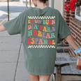 Spanish Teacher Maestra Hablar EspañOl Bilingual Teacher Women's Comfort Colors T-Shirt Back Print Moss