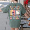 Special Education First Coffee Then Data Retro SPED Teacher Women's Comfort Colors T-Shirt Back Print Moss Special Education First Coffee Then Data Retro SPED Teacher Women's Comfort Colors T-Shirt Back Print Moss