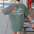 Special Education SPED Teacher For Men Women Girls Kids Women's Comfort Colors T-Shirt Back Print Moss
