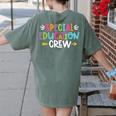 Special Educators Special Ed Teacher Special Education Crew Women's Comfort Colors T-Shirt Back Print Moss