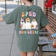 SPED Boo Crew Halloween Floral Ghost Special Ed SPED Teacher For Men Women Kids Women's Comfort Colors T-Shirt Back Print Moss SPED Boo Crew Halloween Floral Ghost Special Ed SPED Teacher For Men Women Kids Women's Comfort Colors T-Shirt Back Print Moss