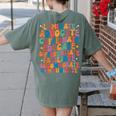 Sped Caffeinate Advocate Laminate Educate Teacher Men Women Kids Women's Comfort Colors T-Shirt Back Print Moss