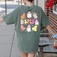 SPED Teacher Halloween Spooky Special Education Team Men Women Kids Women's Comfort Colors T-Shirt Back Print Moss SPED Teacher Halloween Spooky Special Education Team Men Women Kids Women's Comfort Colors T-Shirt Back Print Moss