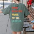 Sped Teacher Man Myth Legend Women's Comfort Colors T-Shirt Back Print Moss