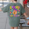 Spooky ESOL Teacher Halloween ESOL Teaching Coquette Women's Comfort Colors T-Shirt Back Print Moss Spooky ESOL Teacher Halloween ESOL Teaching Coquette Women's Comfort Colors T-Shirt Back Print Moss