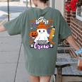 Spooky Para Crew Ghost Halloween Paraprofessional Teacher Women's Comfort Colors T-Shirt Back Print Moss Spooky Para Crew Ghost Halloween Paraprofessional Teacher Women's Comfort Colors T-Shirt Back Print Moss
