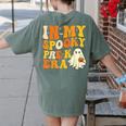 In My Spooky PRE-K Teacher Era Halloween Costume Tee Women's Comfort Colors T-Shirt Back Print Moss