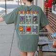 Spooky Syllables Teacher Halloween Educational Kids Women's Comfort Colors T-Shirt Back Print Moss Spooky Syllables Teacher Halloween Educational Kids Women's Comfort Colors T-Shirt Back Print Moss