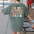 In My Spooky Teacher Era Groovy Hippie Retro Ghost Halloween Men Women Kids Women's Comfort Colors T-Shirt Back Print Moss In My Spooky Teacher Era Groovy Hippie Retro Ghost Halloween Men Women Kids Women's Comfort Colors T-Shirt Back Print Moss