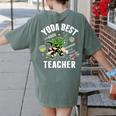 Star Wars Yoda Best Teacher Icons Women's Comfort Colors T-Shirt Back Print Moss