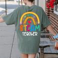 STEAM Teacher Squad Team Crew Back To School STEM Special Women's Comfort Colors T-Shirt Back Print Moss