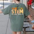 STEM Teacher Thanksgiving Grateful Educator Science Class Women's Comfort Colors T-Shirt Back Print Moss STEM Teacher Thanksgiving Grateful Educator Science Class Women's Comfort Colors T-Shirt Back Print Moss