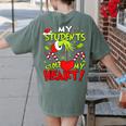 My Students Stole My Heart Teacher Holiday Merry Christmas Women's Comfort Colors T-Shirt Back Print Moss My Students Stole My Heart Teacher Holiday Merry Christmas Women's Comfort Colors T-Shirt Back Print Moss