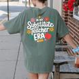 In My Substitute Teacher Era Women's Comfort Colors T-Shirt Back Print Moss