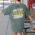 Substitute Teacher Squad Sub Teacher Substitute Teaching Women's Comfort Colors T-Shirt Back Print Moss Substitute Teacher Squad Sub Teacher Substitute Teaching Women's Comfort Colors T-Shirt Back Print Moss