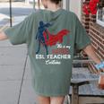 This Is My Super ESL Teacher Costume Lazy Halloween Women's Comfort Colors T-Shirt Back Print Moss This Is My Super ESL Teacher Costume Lazy Halloween Women's Comfort Colors T-Shirt Back Print Moss