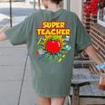 Superhero Teacher Appreciation Teaching Tee Women's Comfort Colors T-Shirt Back Print Moss Superhero Teacher Appreciation Teaching Tee Women's Comfort Colors T-Shirt Back Print Moss