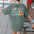 Support Dream Services Team Groovy Teacher Support Squad Women's Comfort Colors T-Shirt Back Print Moss Support Dream Services Team Groovy Teacher Support Squad Women's Comfort Colors T-Shirt Back Print Moss