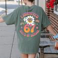 I Survived 67 Days Of School Groovy Retro Teachers Girls Women's Comfort Colors T-Shirt Back Print Moss I Survived 67 Days Of School Groovy Retro Teachers Girls Women's Comfort Colors T-Shirt Back Print Moss