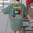 I Survived 67 Days Of School 67 Teacher Squad Matching Women's Comfort Colors T-Shirt Back Print Moss I Survived 67 Days Of School 67 Teacher Squad Matching Women's Comfort Colors T-Shirt Back Print Moss