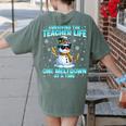 Surviving The Teacher Life Pjs Pajamas Christmas Xmas Teache Women's Comfort Colors T-Shirt Back Print Moss Surviving The Teacher Life Pjs Pajamas Christmas Xmas Teache Women's Comfort Colors T-Shirt Back Print Moss