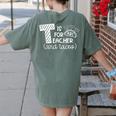 T Is For Teacher And Tacos For Teacher & Tacos Lovers Men Women Girls Kids Women's Comfort Colors T-Shirt Back Print Moss