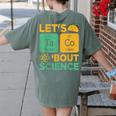 Lets Tacos Bout Science Teacher Chemistry Physics Women's Comfort Colors T-Shirt Back Print Moss