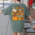 I Teach The Coolest Pumpkins In The Patch Teacher Halloween Women's Comfort Colors T-Shirt Back Print Moss I Teach The Coolest Pumpkins In The Patch Teacher Halloween Women's Comfort Colors T-Shirt Back Print Moss