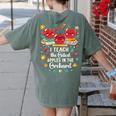 I Teach The Cutest Apples In The Orchard Cute Fall Teacher Women's Comfort Colors T-Shirt Back Print Moss I Teach The Cutest Apples In The Orchard Cute Fall Teacher Women's Comfort Colors T-Shirt Back Print Moss