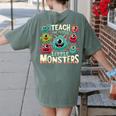 I Teach The Cutest Little Monsters Teacher Halloween Outfit Women's Comfort Colors T-Shirt Back Print Moss I Teach The Cutest Little Monsters Teacher Halloween Outfit Women's Comfort Colors T-Shirt Back Print Moss