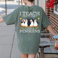 I Teach The Cutest Little Penguins Cute School Teacher Tee Women's Comfort Colors T-Shirt Back Print Moss I Teach The Cutest Little Penguins Cute School Teacher Tee Women's Comfort Colors T-Shirt Back Print Moss