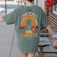 I Teach The Cutest Little Turkeys Thanksgiving Teacher Men Women Girls Kids Women's Comfort Colors T-Shirt Back Print Moss I Teach The Cutest Little Turkeys Thanksgiving Teacher Men Women Girls Kids Women's Comfort Colors T-Shirt Back Print Moss