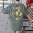 I Teach The Cutest Owls On The Branch Teacher Fall Autumn Women's Comfort Colors T-Shirt Back Print Moss I Teach The Cutest Owls On The Branch Teacher Fall Autumn Women's Comfort Colors T-Shirt Back Print Moss
