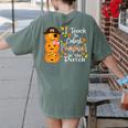 I Teach The Cutest Pumpkins Halloween Shirt For Teachers Women's Comfort Colors T-Shirt Back Print Moss I Teach The Cutest Pumpkins Halloween Shirt For Teachers Women's Comfort Colors T-Shirt Back Print Moss