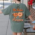 I Teach The Cutest Pumpkins In The Patch Retro Teacher Fall Women's Comfort Colors T-Shirt Back Print Moss I Teach The Cutest Pumpkins In The Patch Retro Teacher Fall Women's Comfort Colors T-Shirt Back Print Moss