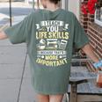 I Teach You Life Skills Home Economics Teacher Women's Comfort Colors T-Shirt Back Print Moss I Teach You Life Skills Home Economics Teacher Women's Comfort Colors T-Shirt Back Print Moss