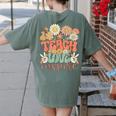 Teach Love Inspire Retro Groovy Daisy Back To School Teacher For Men Women Kids Women's Comfort Colors T-Shirt Back Print Moss Teach Love Inspire Retro Groovy Daisy Back To School Teacher For Men Women Kids Women's Comfort Colors T-Shirt Back Print Moss