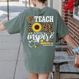 TEACH LOVE INSPIRE Teacher Sunflower Appreciation Women's Comfort Colors T-Shirt Back Print Moss TEACH LOVE INSPIRE Teacher Sunflower Appreciation Women's Comfort Colors T-Shirt Back Print Moss