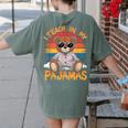 I Teach In My Pajamas Teacher Sunset Bear Retro Women's Comfort Colors T-Shirt Back Print Moss I Teach In My Pajamas Teacher Sunset Bear Retro Women's Comfort Colors T-Shirt Back Print Moss