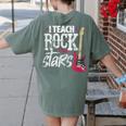 I Teach Rock Stars Music Teacher Guitar Player Women's Comfort Colors T-Shirt Back Print Moss I Teach Rock Stars Music Teacher Guitar Player Women's Comfort Colors T-Shirt Back Print Moss