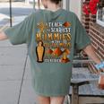Teach The Scariest Mummies Halloween Social Studies Teacher Men Women Women's Comfort Colors T-Shirt Back Print Moss Teach The Scariest Mummies Halloween Social Studies Teacher Men Women Women's Comfort Colors T-Shirt Back Print Moss