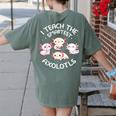 I Teach The Smartest Axolotls Cute Teacher Axolotl Women's Comfort Colors T-Shirt Back Print Moss I Teach The Smartest Axolotls Cute Teacher Axolotl Women's Comfort Colors T-Shirt Back Print Moss