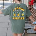 I Teach The Smartest Turtles Thanksgiving Proud Teacher Job Women's Comfort Colors T-Shirt Back Print Moss I Teach The Smartest Turtles Thanksgiving Proud Teacher Job Women's Comfort Colors T-Shirt Back Print Moss
