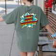 I Teach Superheroes Retro Comic Super Teacher Graphic Women's Comfort Colors T-Shirt Back Print Moss I Teach Superheroes Retro Comic Super Teacher Graphic Women's Comfort Colors T-Shirt Back Print Moss