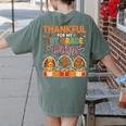 Teach Thanksgiving Teacher Thankful For My 1st Grade Turkeys Women's Comfort Colors T-Shirt Back Print Moss