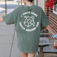 I Teach Some Turtley Awesome Kids Teacher Turtle Pun Women's Comfort Colors T-Shirt Back Print Moss I Teach Some Turtley Awesome Kids Teacher Turtle Pun Women's Comfort Colors T-Shirt Back Print Moss