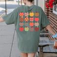 Teacher Apple Back To School Art For School Supplies Women's Comfort Colors T-Shirt Back Print Moss Teacher Apple Back To School Art For School Supplies Women's Comfort Colors T-Shirt Back Print Moss