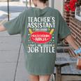Teacher Assistant Teaching School Ninja Appreciation Women's Comfort Colors T-Shirt Back Print Moss Teacher Assistant Teaching School Ninja Appreciation Women's Comfort Colors T-Shirt Back Print Moss