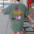 This Is My Teacher Costume Halloween Family Matching Group Women's Comfort Colors T-Shirt Back Print Moss